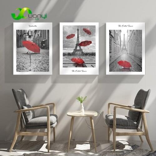 New York London Paris City Landscape Wall Art Posters And Prints Black And White Modern Pictures For Living Room Home Decor