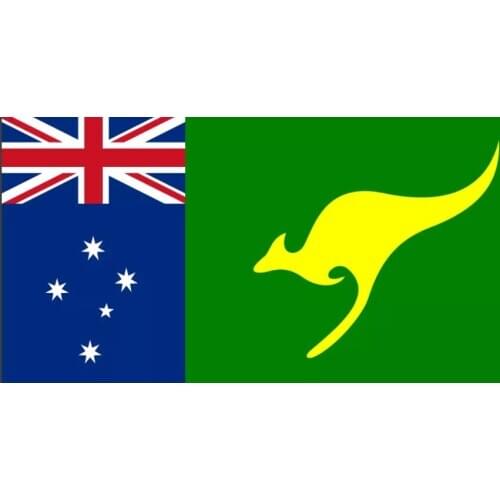 Half Australia Flag half kangaroo digital printed banner Polyester hand flags 90x150cm white sleeve 3ft x 5ft artwork gift