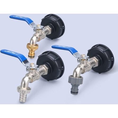 Durable IBC Tank Tap Adapter S60*6 to 1/2'' 3/4'' Coarse Thread Connector Replacement Valve Fitting