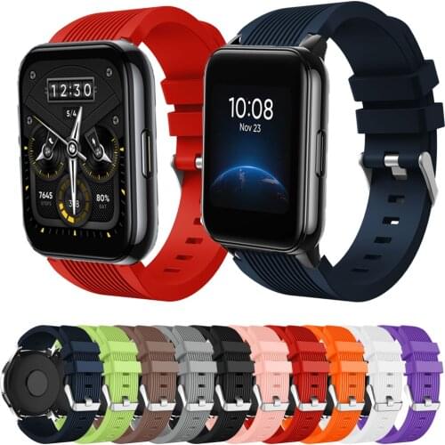 For Realme Watch 2/2 Pro Strap Silicone Bracelet 22mm Sport Replacement Watchband For Realme Watch S/S Pro Wristband ремешок