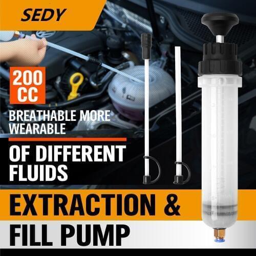 2020-200cc Car Oil Fluid Extractor Filling Syringe delivery bottle Manual pumping unit oil pump oil pump Vehicle accessories