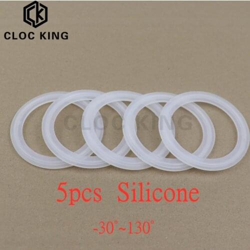 5PCS Fit 19mm-Pipe x 159mm O/D Sanitary Tri Clamp Ferrule Silicone Sealing Strip Gasket Ring Washer For Homebrew Dairy Product