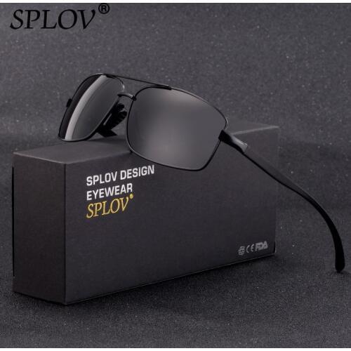 SPLOV New Fashion Men Sunglasses Women Polarized Lens Aluminium Magnesium Rectangle Classic Eyewear Gafas De Sol Hombres UV400