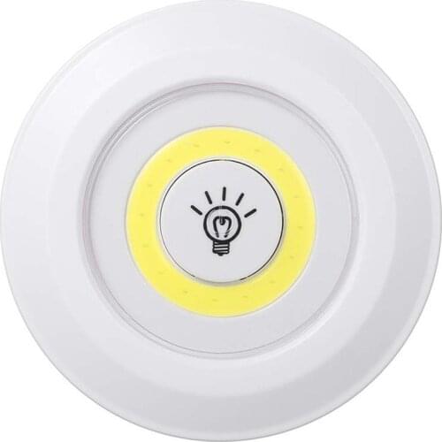 3W Super Bright Cob LED Under Cabinet Lamp Dimmable Closet Night Light With Wireless Remote Control For Bedroom Kitchen