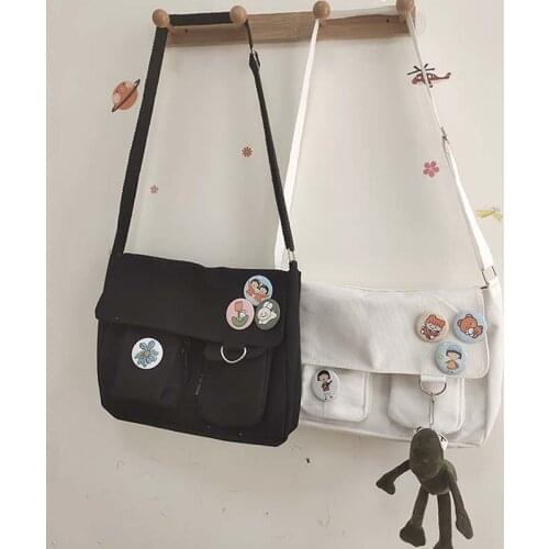 Waterproof Canvas Messenger Bag Women Large Capacity Crossbody Bags Outdoor School Student Book Computer Laptop Shoulder Bag