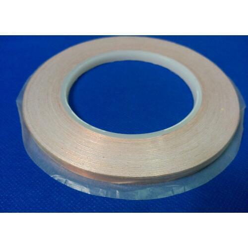 1 Roll 5mm*30M*0.06mm Self-Adhesive Copper Foil Tape for Magnetic Radiation /Electromagnetic Wave EMI Shielding Masking