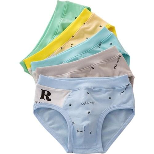 10Pieces /Lot Cartoon Briefs Kids Underwear Boy Organic Shorts Children Cotton 2-10yY