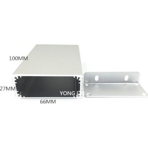 10pcs aluminum box case amplifier 66 * 27 * 100mm aluminum electronic distribution box, aluminum instrument case box
