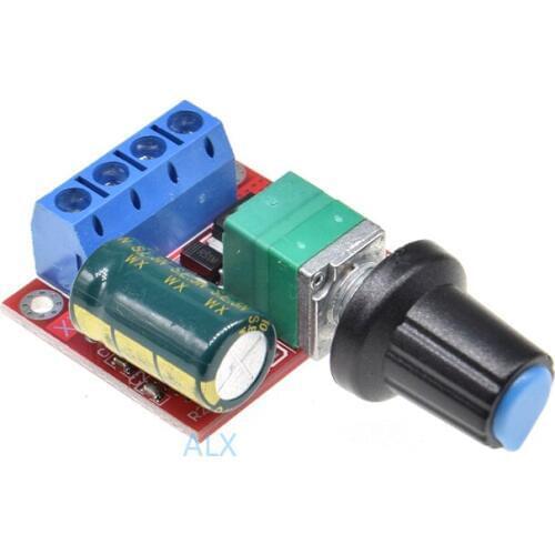 2PCS PWM DC 4.5V-35V 5A 90W MINI MOTOR speed CONTROLLER speed regulator control Adjustable MODULE BOARD LED Dimmers switch