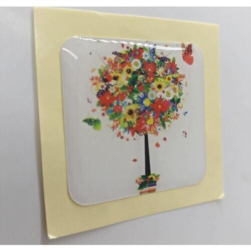 3d crystal clear waterproof vinyl poly dome epoxy sticker