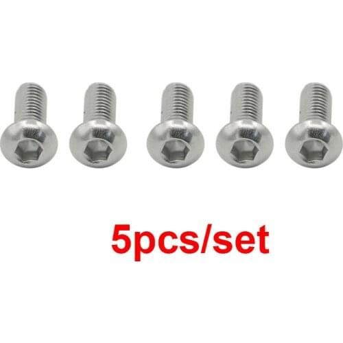 5pcs M6*16-P1.0 Engine Derby Cover Guard Hardware Bolt Screw Kit 304 For 1999-2017 Harley Dyna Primary Point fit 1/4"-20 thread
