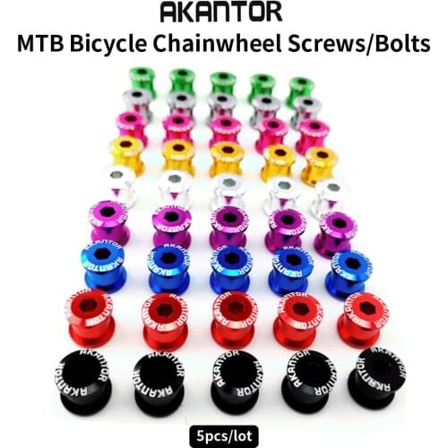 5Pcs Ultralight Road Bike Chainwheel Screws Mountain Bicycle Chainring Wheel Bolts Disc Screws Cycling Crankset Accessories