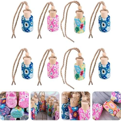8 Pcs Car Hanging Perfume Bottles Car Hanging Pendant Vehicle Interior Decor