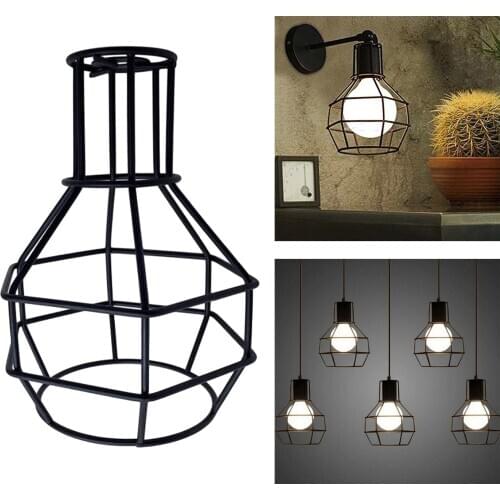 European Style Wire Cage Shaped Hanging Pendant Light Shade Chandelier Lamp Cover Shade Without Bulb