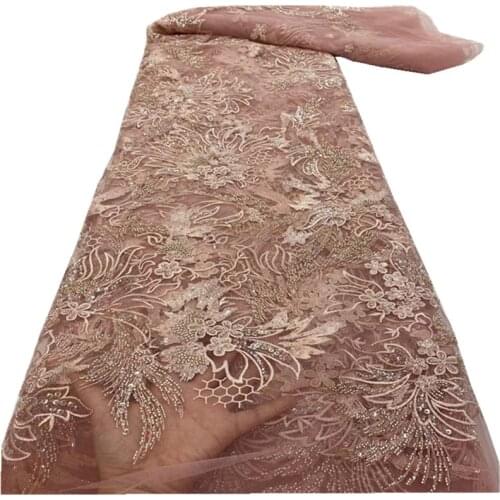 African Lace Fabric Embroidered Nigerian Lace Fabrics 2021 High Quality Lace French Tulle Lace Fabric For Women Sewing rf-475