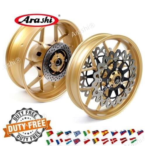 Arashi CBR1000RR 2004-2005 Front Rear Wheel Rim Brake Disc Rotors For HONDA CBR1000 CBR 1000 RR 1000rr 2004 2005 Gold Black