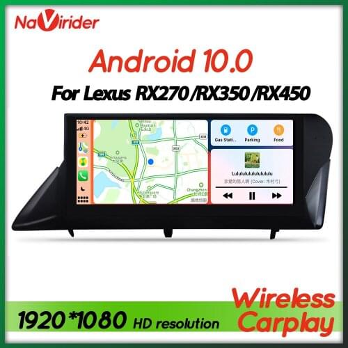 Car Android 10 Multimedia with Screen Carplay For Lexus RX450h 4wd 2013 Rx270 2012 RX350H Rx 350 2014 Radio Tape Recorders GPS