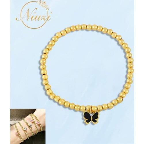 New Bohemian Style Bracelets For Women Elastic Butterfly Shape Beads Bracelets Minimalist Female Accessories Gift To Girlfriend