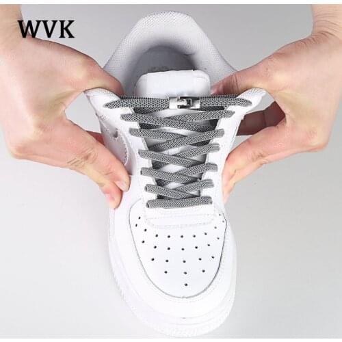 Quick No Tie Shoelaces Elastic Cross buckle Flat Shoe laces Kids Adult Unisex Sneakers Metal Lock Shoelace Lazy Laces Strings