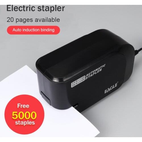 Electric Stapler Office Labor-saving Stapler Automatic Stapler Medium Student Staple 20 Sheets Paper School Supplies Stationery