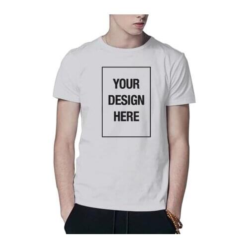 100% Natural Cotton Custom T Shirt DIY Graphic Or Text Logo Add Your Design Tshirt Soft High Quality Short Sleeve Camisetas