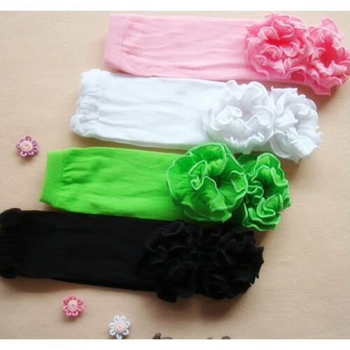 Baby Girl Leg Warmers With Cascading Rufflers Cotton Solid Color Legwarmer Girls Foot Warmer Infantil Protectores De Rodillas