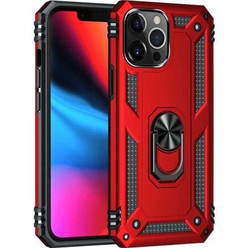 IPhone13 Pro Max 2021 Luxury Case Metal Ring Magnet Car Phone Holder Back Shell for iPhone 13 Case 12Pro 12Mini Shockproof Cover