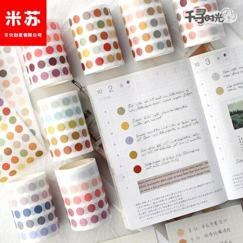 Salt Morandi Basic Hand Account Polka Dot Sticker Tape Ins Wind Hand Account and Paper Sticker Stickers Cute