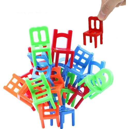 Balance Stacking Chairs Building Blocks Diy Creative Bricks Toys Fun Office Toys Gadgets Game Educational Play Family Game Toys