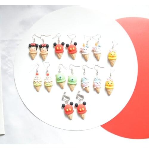 Korean Fashion Funny Resin Drop Earrings for Women Cute Creative Ice Cream Dangle Earring for Girl Kolczyki Jewelry Party Gifts