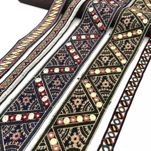 Sewing Ribbon Trim Fabric DIY Embroidered for Clothing Decoration Bag Dress Stage Garment DIY Accessories 1 Yards