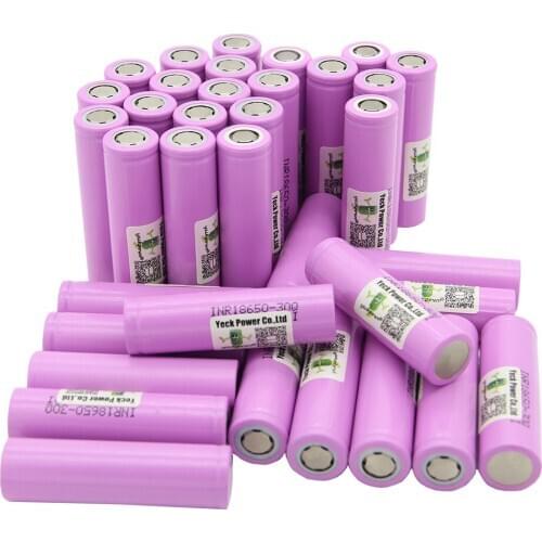 Yeckpowo INR18650 30Q battery 3000mAh 10C 30A high current li-ion batteries lithium 3.7V rechargeable akkumulator