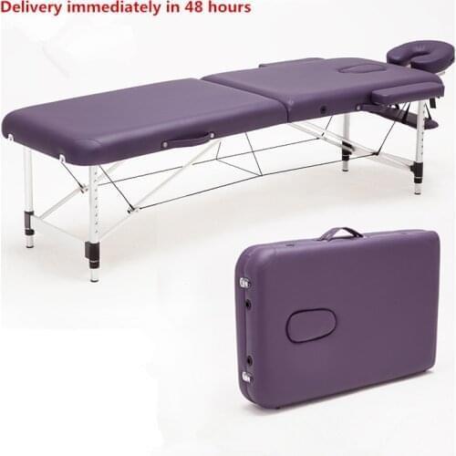 Massage&Relaxation Aluminum Portable Relaxing Massage Table with Adjustable Face Cradle SPA Bed Tattoo Folding Salon Furniture