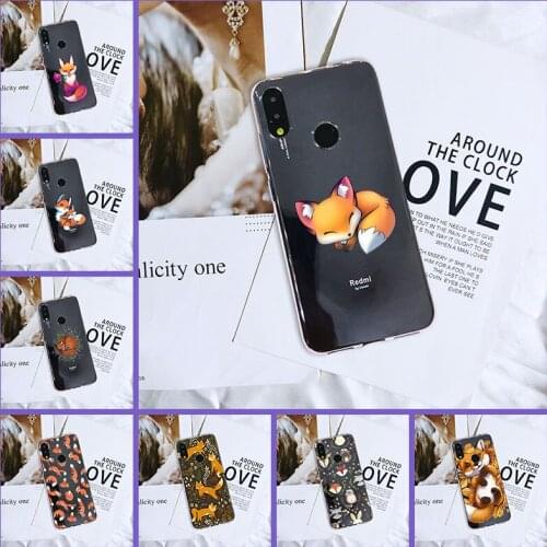 Kawaii Fox Animal Cute Phone Cases For Xiaomi Redmi K20 Pro 7 7A GO Y2 Y3 Case Silicone Soft For Redmi Note 7 7S PRO Back Cover