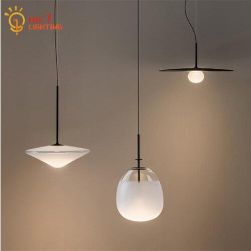 Minimalist Simple Postmodern Glass Ceiling Chandelier Home Decorative Hang Light Fixtures Living/Dining Room Salon Restaurant