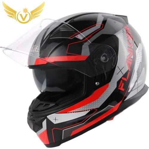 Motorcycle Helmet Double Lens Full Face Crash Helmet Personality Four Seasons Summer Helmet Motorcycle Accessrioes Racing Car