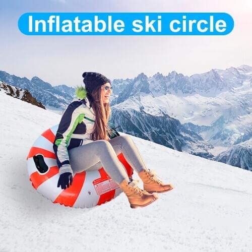 Inflatable Sleds For Children And Adults Winter Inflatable Ski Circle Ski Circle Durable Snow Tube Skiing Thickened Floated Sled
