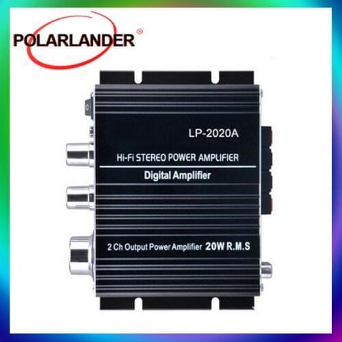 New HI-FI mini digital audio power car amplifier small power amplifier car motorcycle boat 2CH 20WX2 output power amplifier