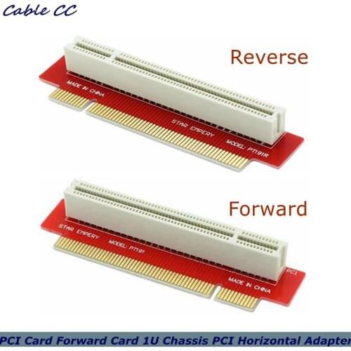 PCI Reverse Card Forward Card 1U Chassis PCI Horizontal Adapter PT191 1U 90 Degrees 32Bit PCI Riser Card Rackmount Gold