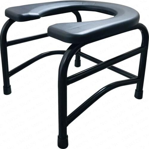 NElderly Commode Chair Mobile Toilet Shower Chairs Portable Safe Pregnant Woman Potty Stool Household Safety Frame Commode Chair