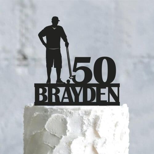 Personalized golf lover birthday name cake topper,custom golfer birthday golf cake toppers Birthday Party Decorations