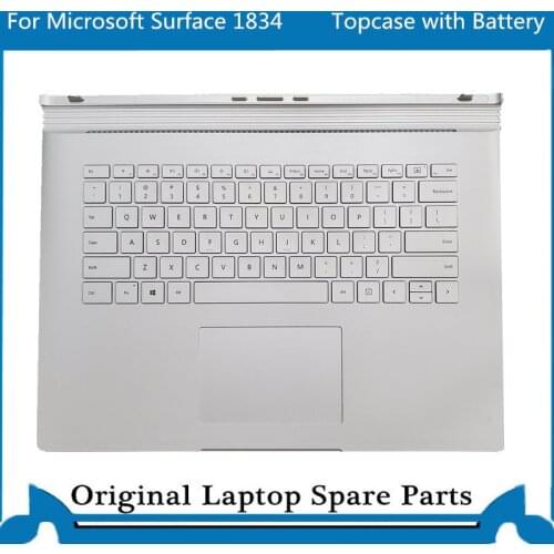 Original Topcase with Keyboard Trackpad Battery Bottom Case for Microsoft Surface Book 2 1834 13.5 Inch US Layout