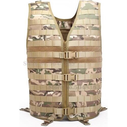 Tactical Vest Modular Mesh Molle Vest Outdoor Camouflage Adjustable Vest Gear CS Wargame Hunting Breathable Utility Waistcoat