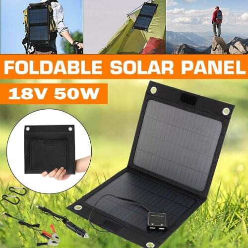 Outdoor 12V 30W Solar Cells Charger Foldable Solar Panel Mobile Power Bank for Phone Battery USB Port DIY Emergency Power Supply