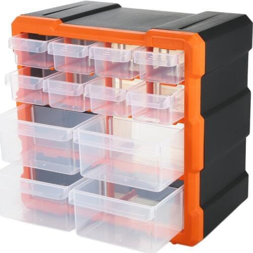 Drawer PP+PS Parts Storage Box Multiple Compartments Slot Hardware Box Organizer Craft Cabinet Tools Components Container CNIM H