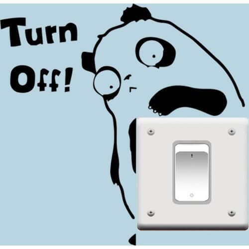 Funny Cute Sleeping Cat Switch Stickers Wall Stickers Decal kids room Home Decor Bedroom Living Room Parlor Decoration