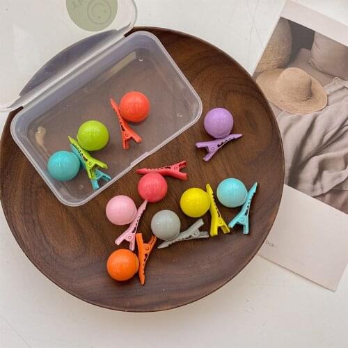 Korean New Style Cute Sweet Girl Hairpin Candy Color Little Fan You Duckbill Clip BB Clip Set Childrens Hair Accessories