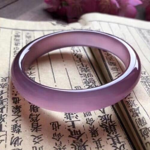 Charm Real Natural Chinese Purple Yellow Jade Bangle Topaz Gemstone Bracelets & Bangles For Women Female Party Fine Jewelry Gift