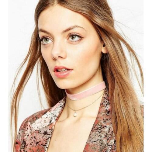 Women Gothic Black Red White Pink Velvet Choker Necklace Imitation Pearls Charm Pendant Ladies Collar Chocker Handmade Jewelry