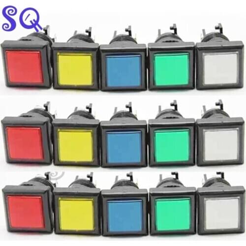 10pcs/lot 33mm illuminated 12v LED Arcade Push Button for Mulitcade arcade machines 5 colors available 25%off